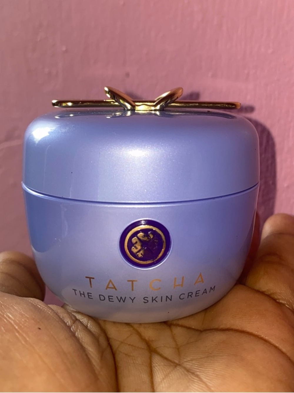 Tatcha Dewy Skin Cream - Pearl Lavender Jar with Gold Accent